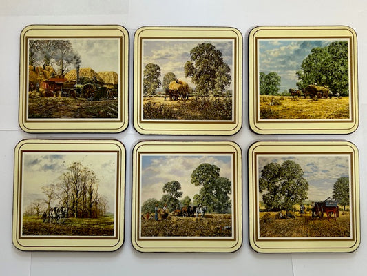 Vintage Pimpernel Coasters Countryside Set of 6