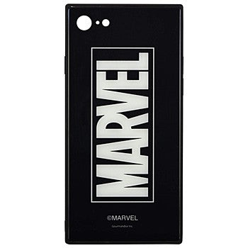 MARVEL Black Logo Square Glass Case for iPhone 8/7 (MV-130B)