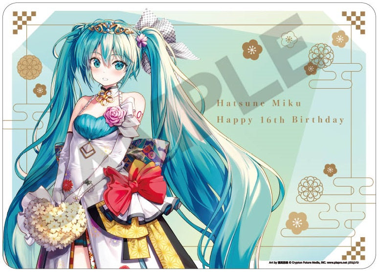 Kansai Enjoy! Rubber Mat Hatsune Miku Happy 16th Birthday