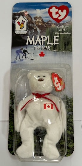 Vintage ty Maple the Bear Beanie Baby (1999 Limited Edition of McDonalds)